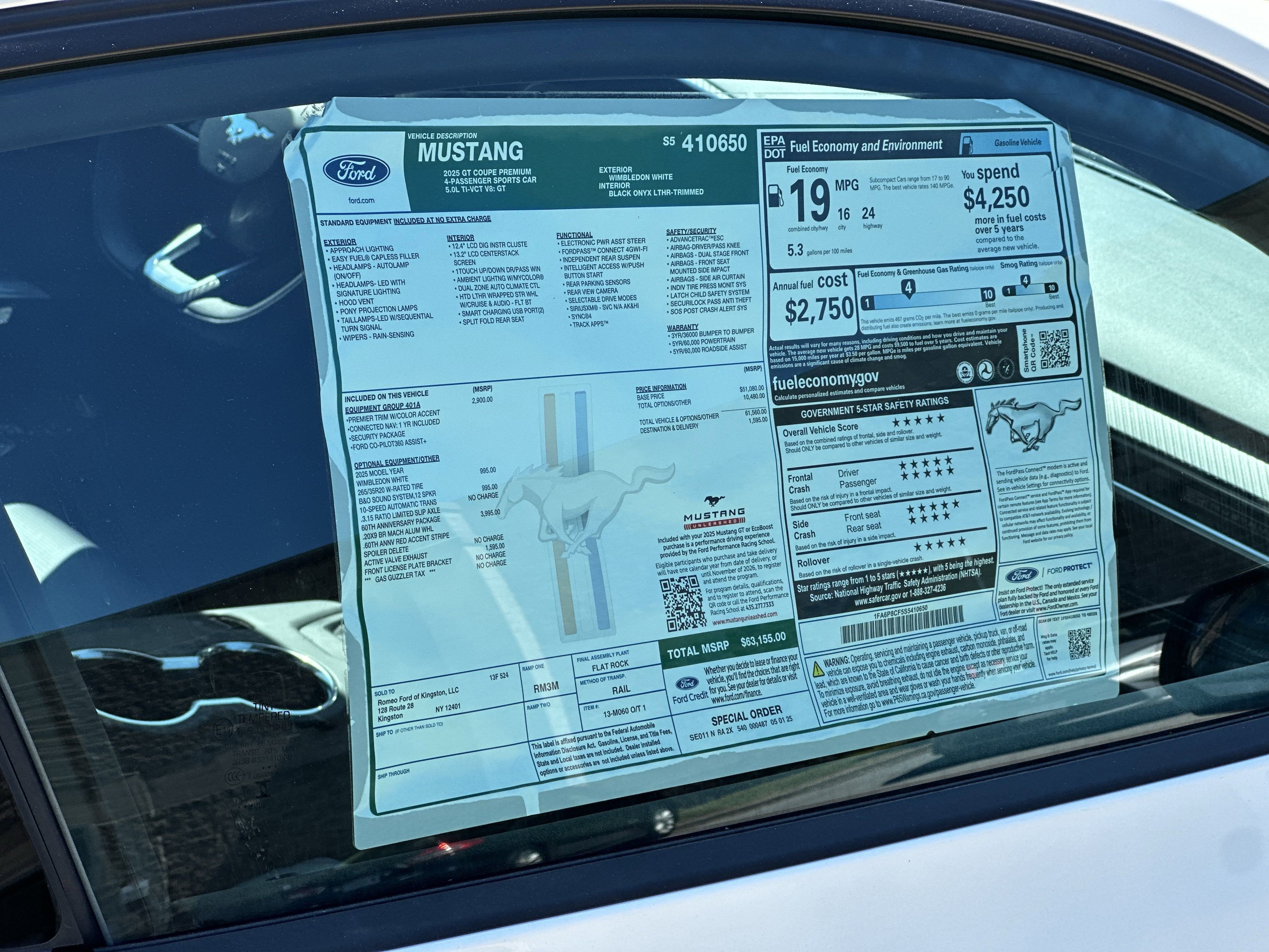 2025 Ford Mustang GT Premium Fastback