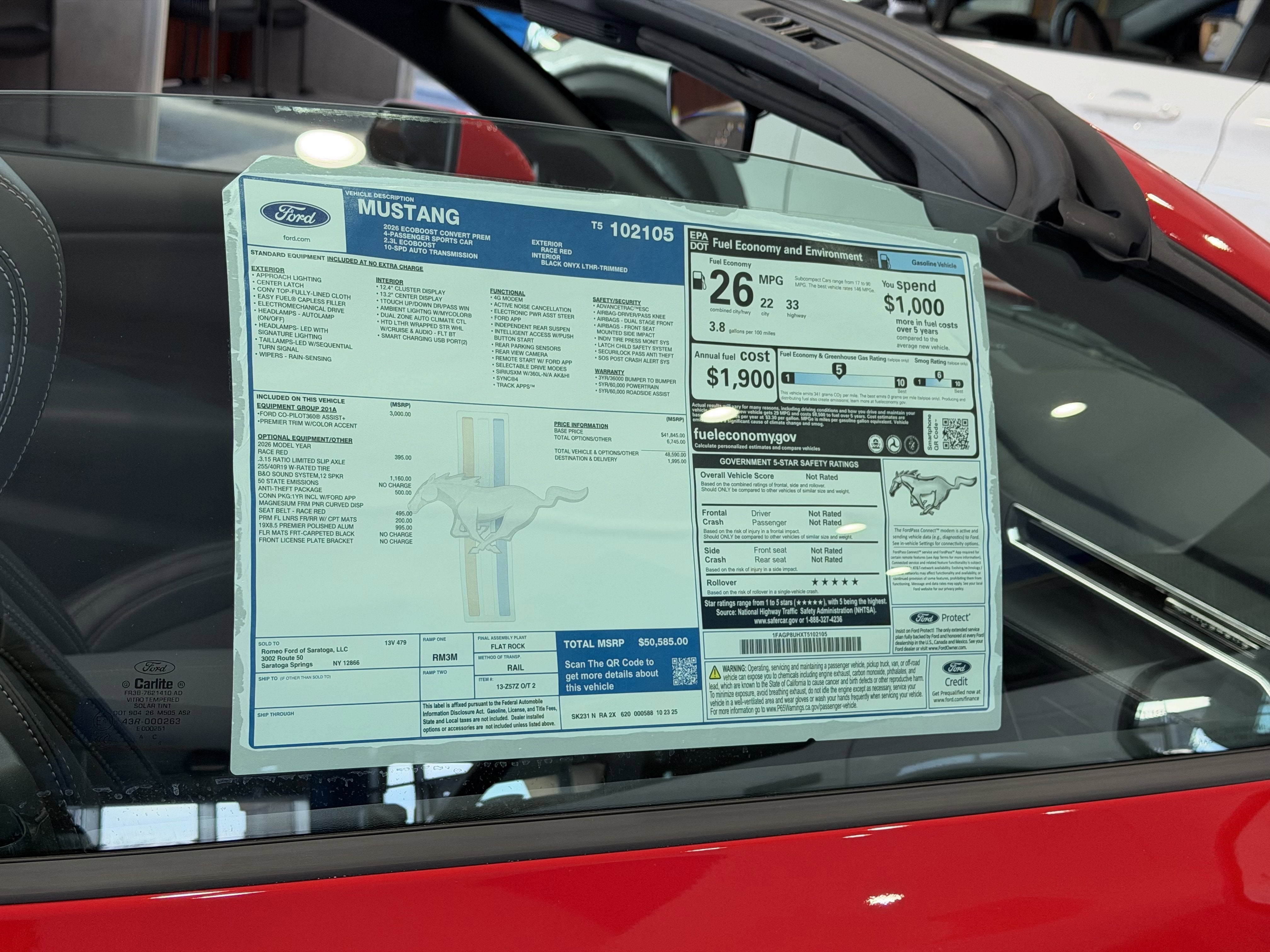 2026 Ford Mustang EcoBoost® Premium Convertible