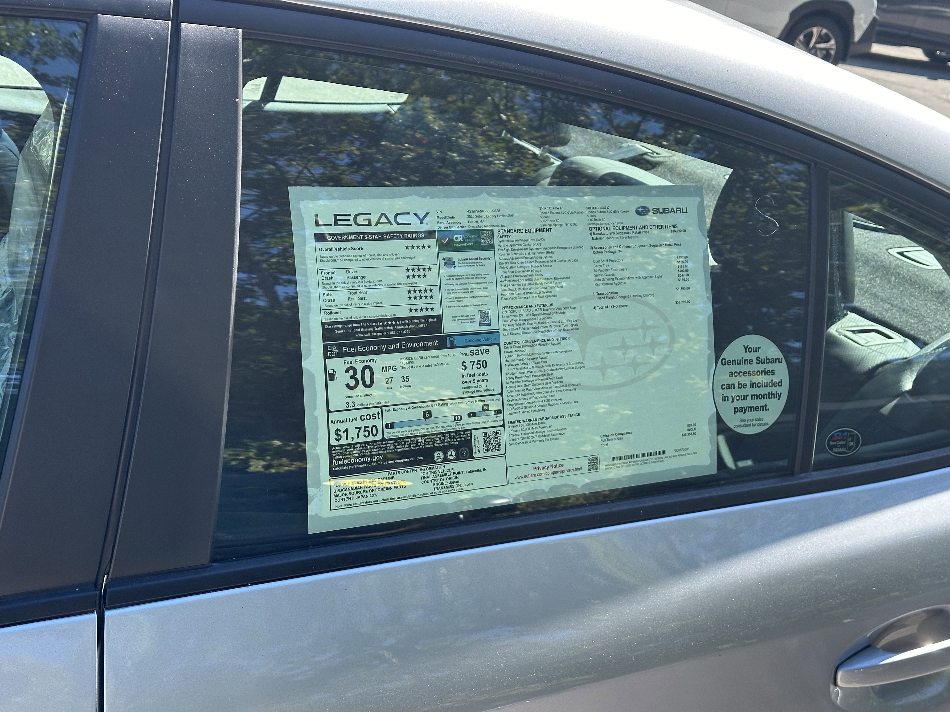 2025 Subaru LEGACY Limited