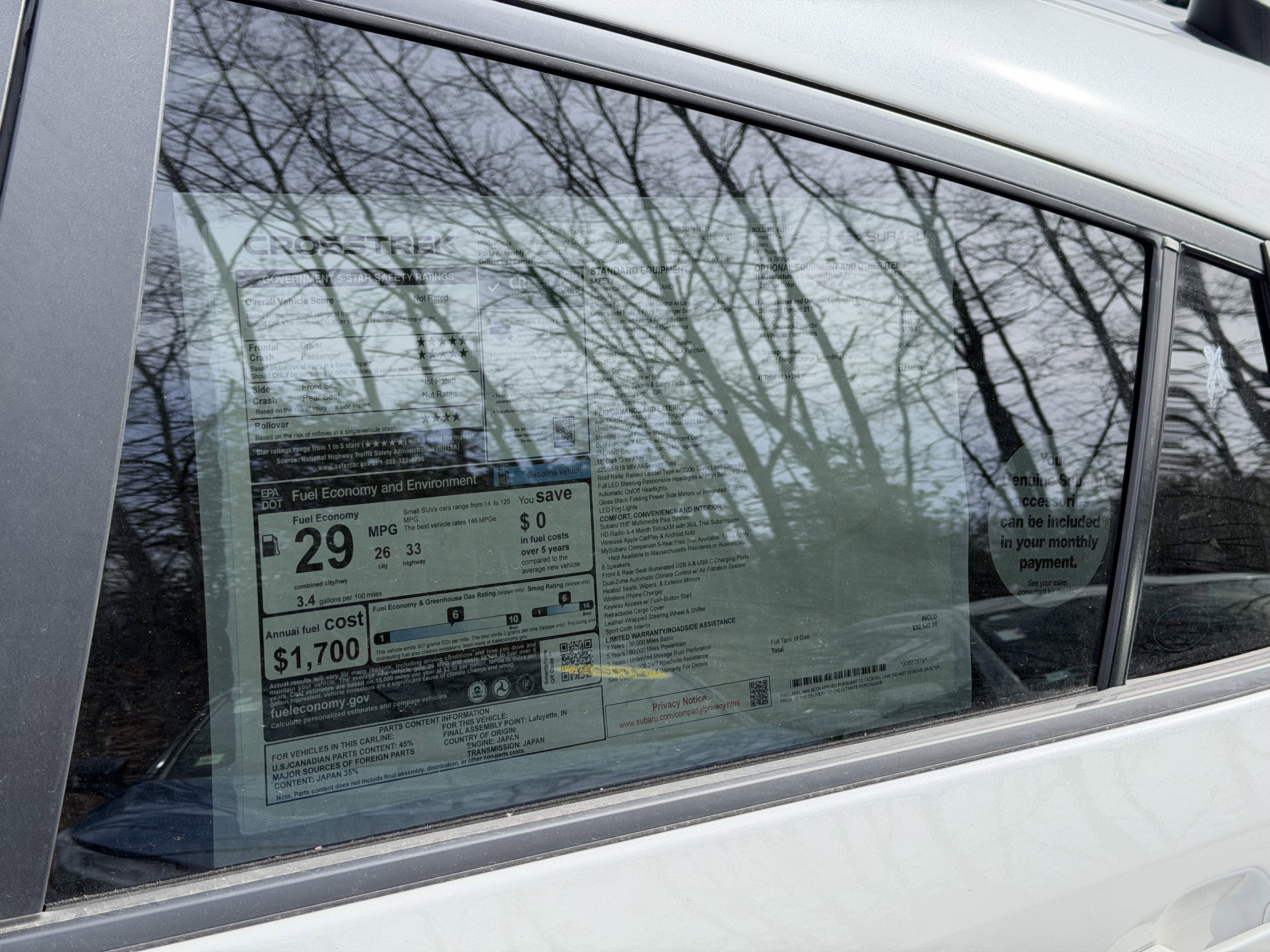 2026 Subaru CROSSTREK Sport