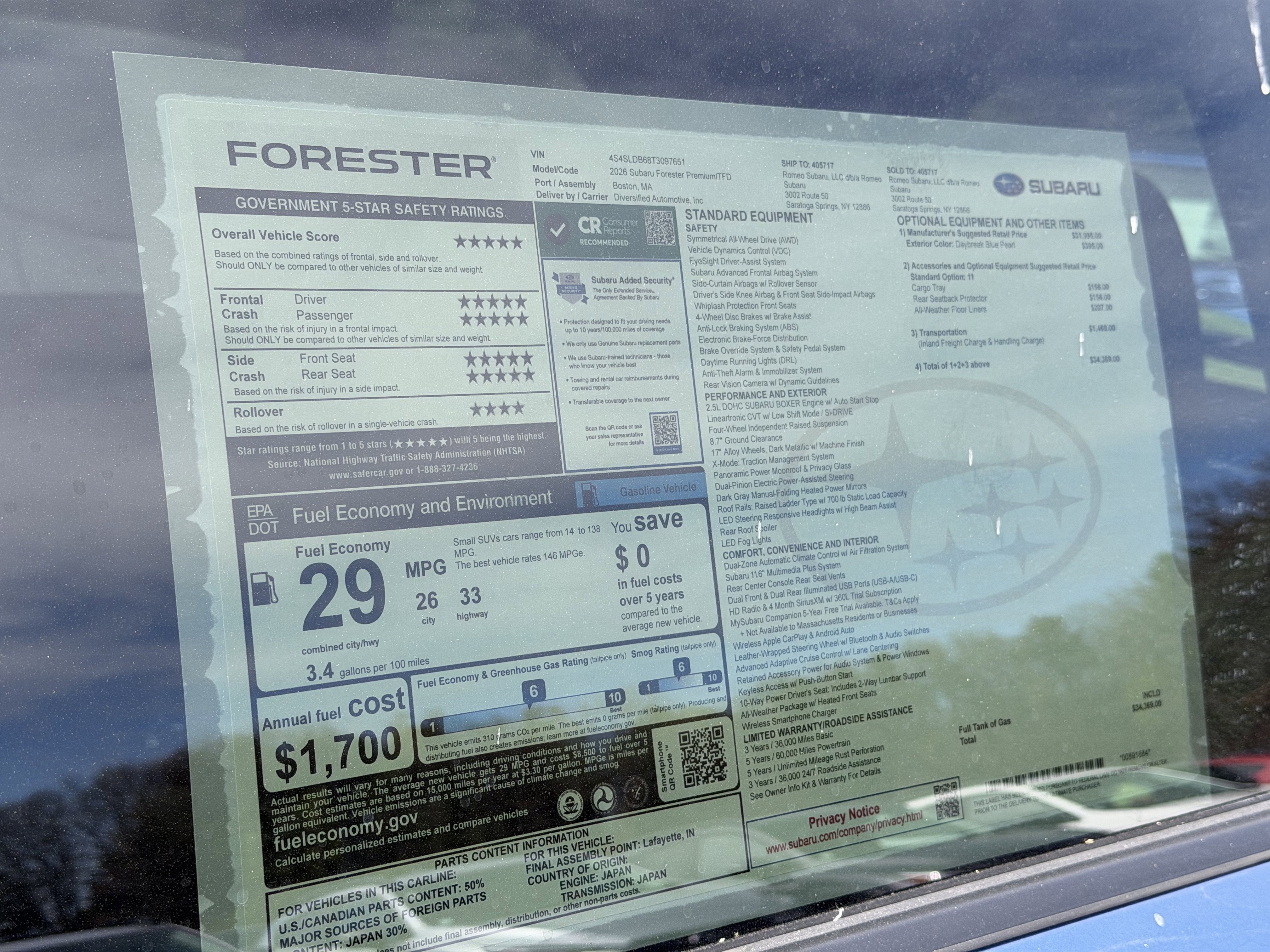 2026 Subaru FORESTER Premium