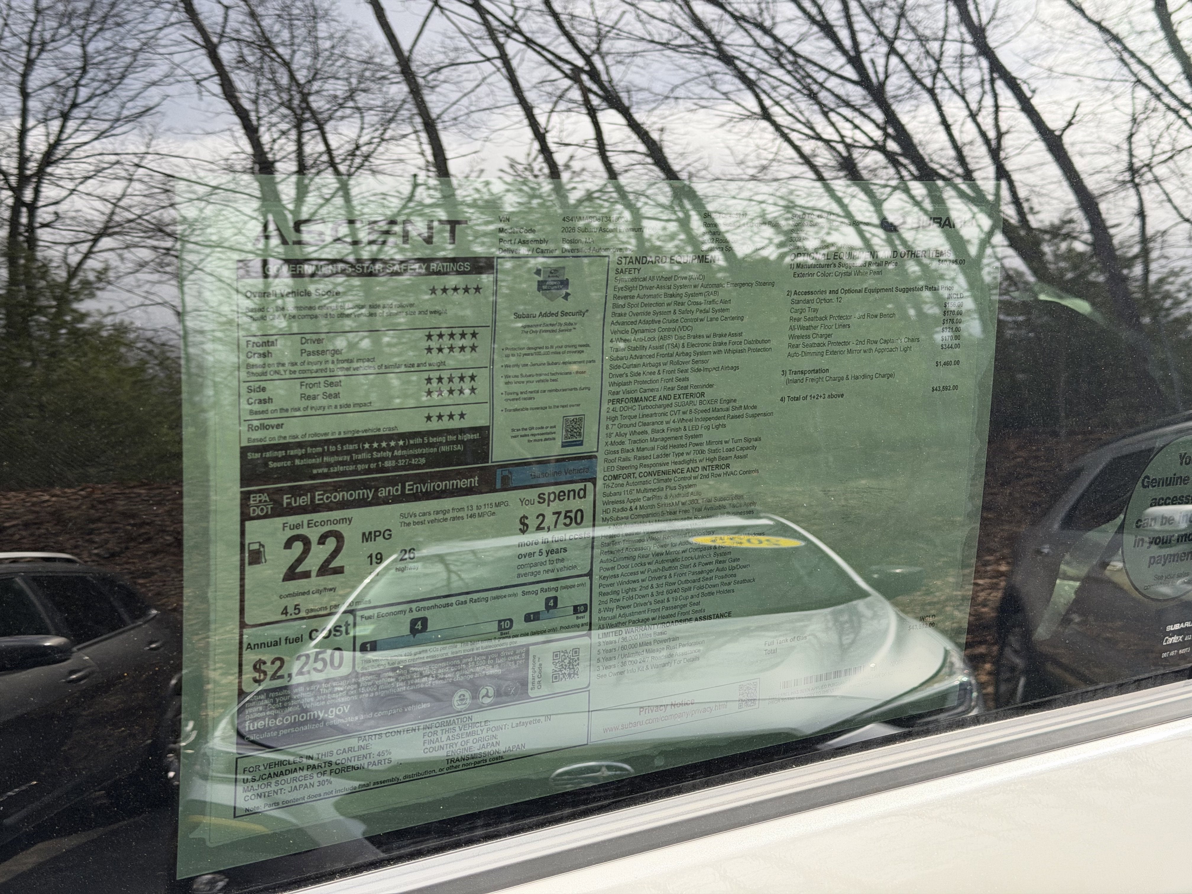 2026 Subaru ASCENT Premium 7-Passenger