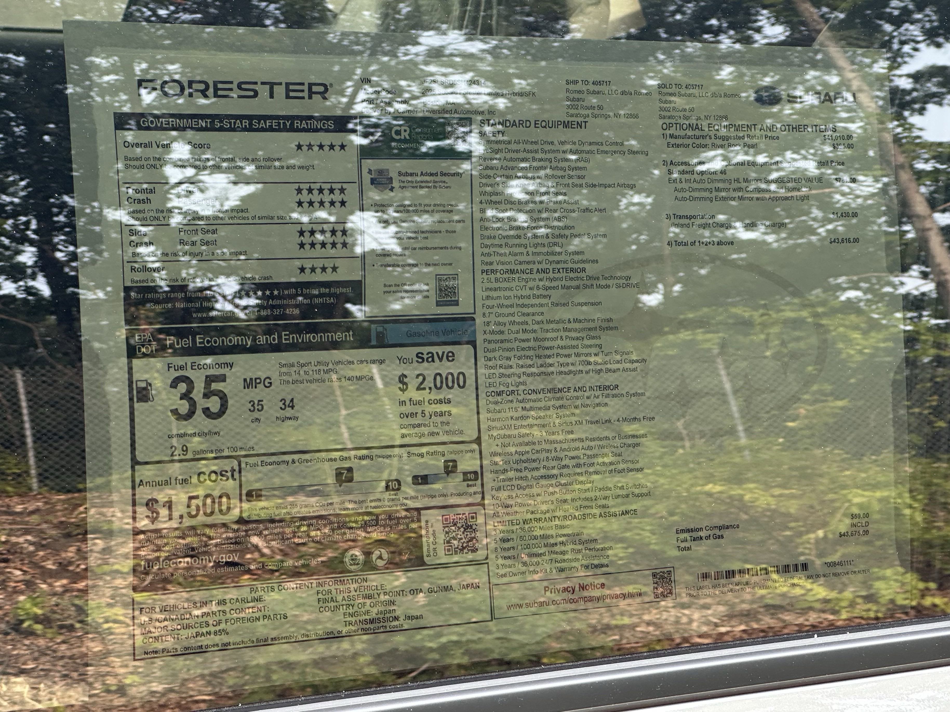 2025 Subaru FORESTER Limited Hybrid